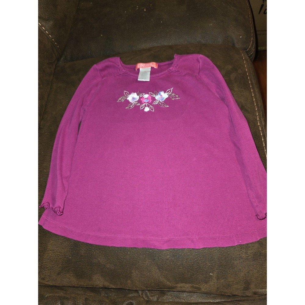 Gymboree vintage romantic garden embroidered flowers floral top size 4